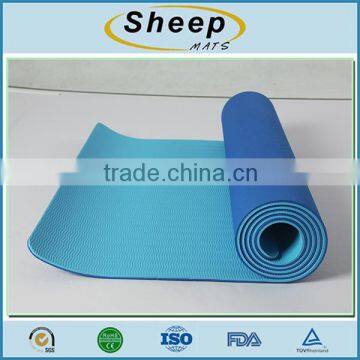 Custom embroidery logo anti slip soft gym sports mat yoga