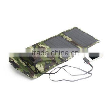 Factory hot selling 7W backpack solar panel battery charger, waterproof solar mobile charger