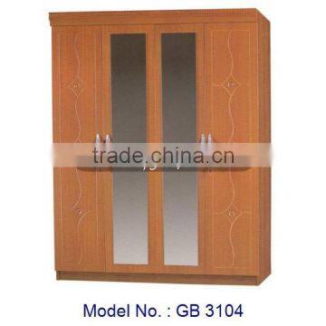 Modern Armoire Wadrobe With Mirror MDF Bedroom Furniture, wardrobe Malaysia, cheap wardrobe closet, bedroom wardrobe designs