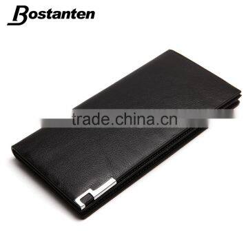 Large Men Long Purse Wallet Clutch Bag Leather Black Color photo-2