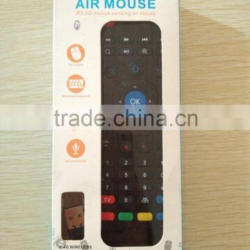 Mini 2.4g WIRELESS 3d set-top box air mouse wireless keyboard 6-axis inertia sensors