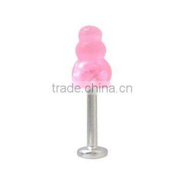 Surgical Steel Acrylic body piercing jewelry penis Labret ring