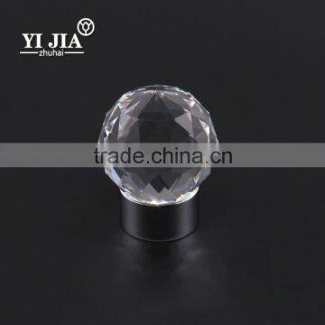 Contemporary Ball Style Brass Glass Knobs and Pulls