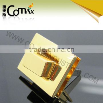 New Product Cheap Rectangle Gold Hardware Bag Turn Lock