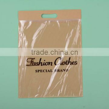 die cut HDPE zip lock plastic punching hole bags for clothes