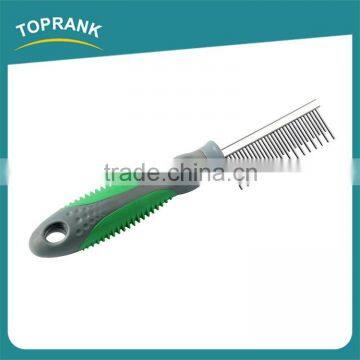 High Quality Uneven in Length Pins Metal Dog Hair Comb With Long Handle