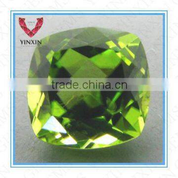 Faceted Cutting Trillion Peridot Green Gemstone Prices