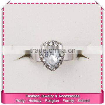 Pair wedding white stone ring, hot sale platinum imitation diamond finger rings