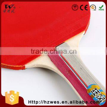 Well Sale Safety Item Poplar Wood Top Training Ping Pong Racket Bat With Case