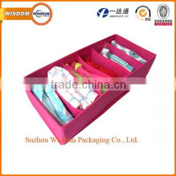 Quality foldable zipper non woven fabirc storage box for home storage