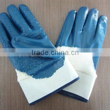 Cotton Jersey Liner Nitrile Fully Coated Gloves