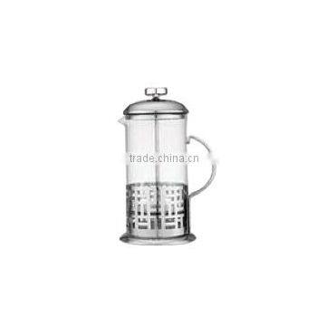 Stainless steel coffee maker with elegant lid cover