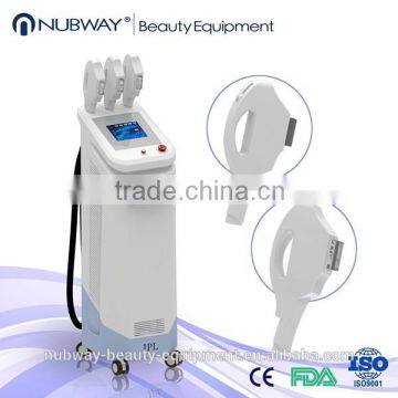 Multifunctional 3 handles ipl machine made in germany / portable ipl hair removal / ipl china