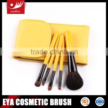 5pcs basic make up brushes with mirror