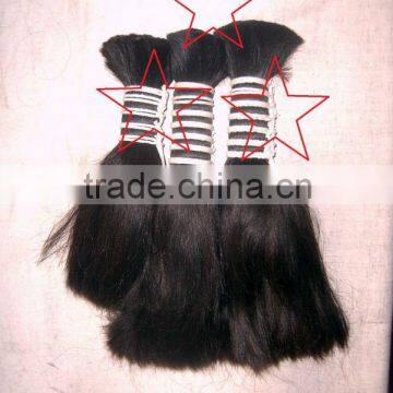 Double Drawn Indian Human Hair Natural Real  No Mixture For Hair Extension No Shedding Fade Kinky Straight