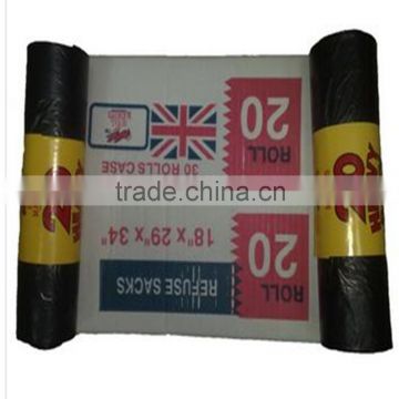 Plastic PE trash/garbage bags of high quality with factory price