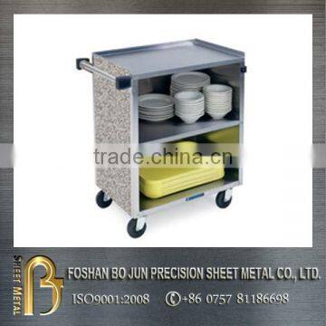 Commercial custom food service cart with wheels