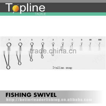 Italian snap fishing swivel with good quality for stainless steel fishing swivels