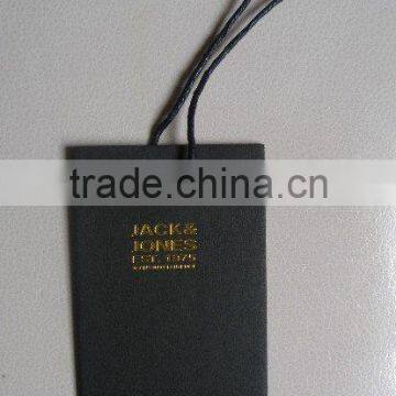 black garment clothing tag