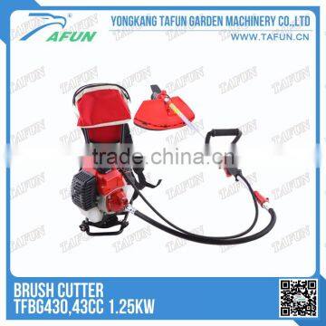 43cc 1.25kw backpack gasoline brush cutter(TFBG430)