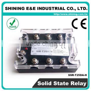 SSR-T25DA With Cover 24VDC DC 25A 3 Phase Solid State Relay SSR photo-3