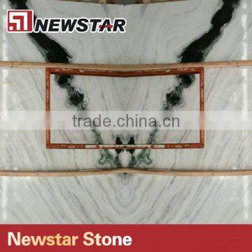 Newstar bianco marble slabs bookmatched white dolomite marble