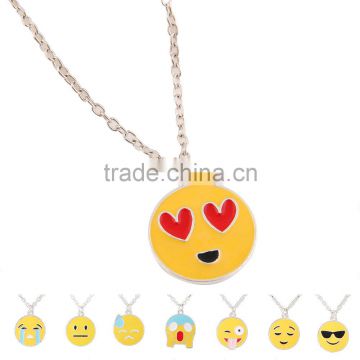 2016 Wholesale Handmake Fashion Stainless Steel Pendant Emoji Necklace Jewelry Manufacturer China