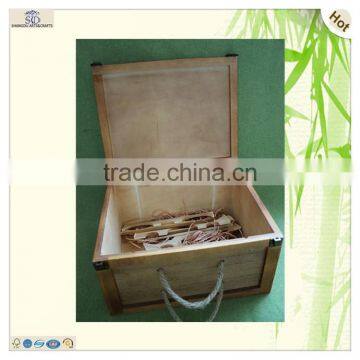Decorative Six Bottle Pack Wood Beer Wine Gift Box photo-4