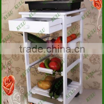 ECO friendly FSC and SEDEX audited solid wood vegetable storage rack for kitchen,wooden kitchen rack with drawers