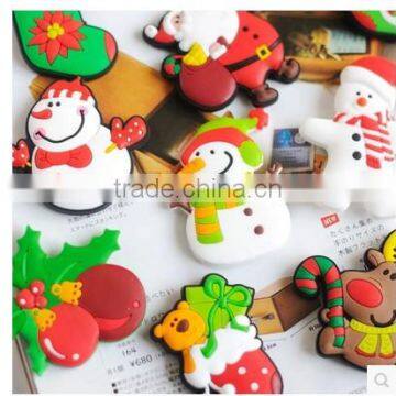 2015 Silicone Material Promotional Snowman Label Fridge Magnet Sticker