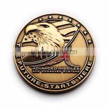 Custom Vintage Golden Coins Eagle Medallion Wholesale photo-2