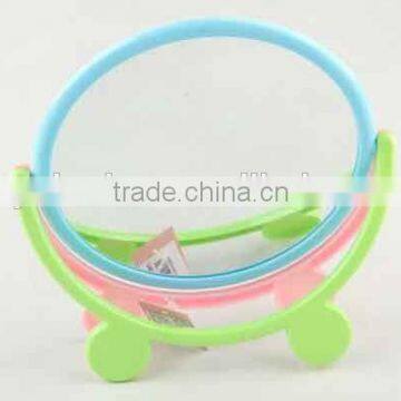 Colorful Round Plastic Double Sided With Double Round Foot Base Mirror photo-6