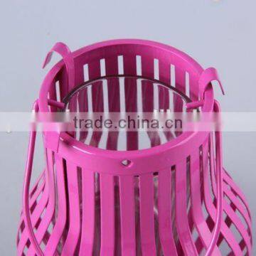 Home Decoration Candlestick/Portable Pear-shaped Painted Iron+Glass Candle Holder photo-3