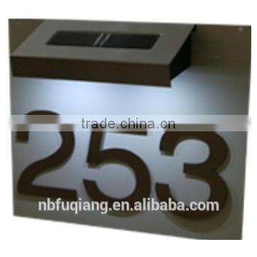 FQ-531 Cheap Solar Powered LED Doorplate Light,House Number Light,most Powerful Plaques,battery Powered Led photo-2