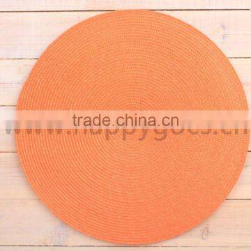 placemat round orange color