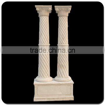 Decoration roman pillar twist marble column