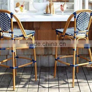 french cafe bar chairs rattan, paris bar stools AS-6019H