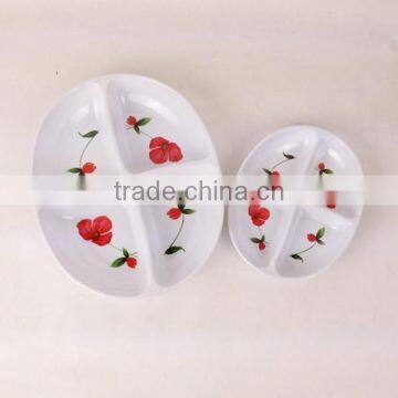 Fashion Design Holiday Seabeach Print Plastic Dip, Round Party Divided Plastic Plates photo-6