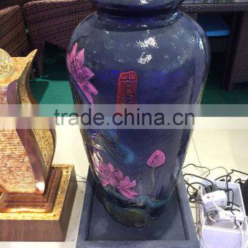 Hotel Led Water Fountain Vase Fiberglass Resin Crafts Decorations photo-2