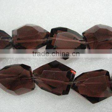 coffee irregular loose crystal beads