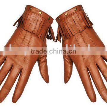 fashion leather glove for ladies