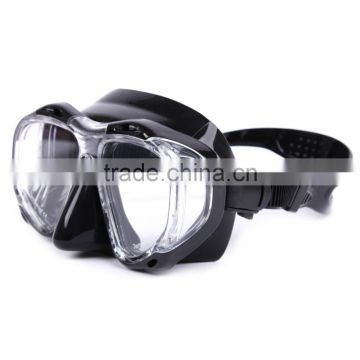 Black Low voulme, four windown diving masks, diving goggles and professional diving glasses(MK-701)