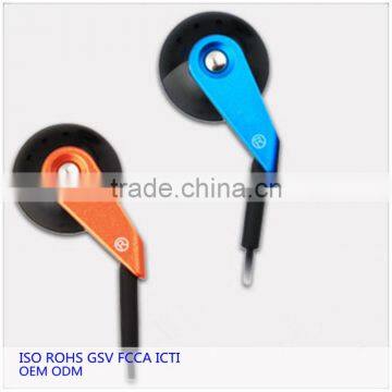 top quality fashionable handfree flat cable earphones