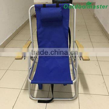 Outdoor Lightweight Beach Backpack Blue Camping Chair Foldable photo-2