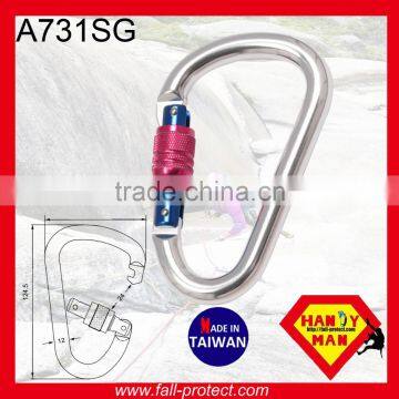 25KN Mountaineer Climbing D Type Aluminum Carabiner For Wild Sports photo-3