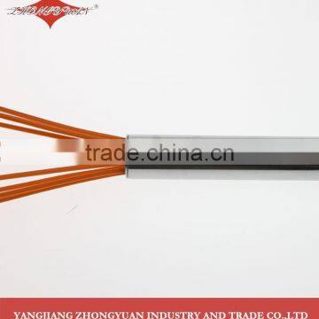 3 Pieces Stainless Steel Handle Silicone Coated Egg Whisk photo-6