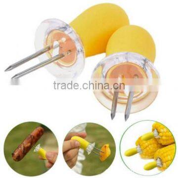 New Upgarde Safety Convenient Corn on the Cob Holders Skewers Needle Prongs For BBQ Barbecue photo-6