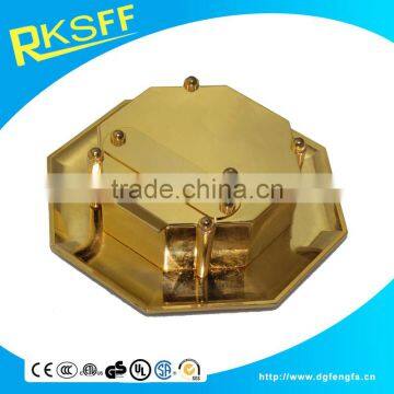 Home Decoration Metal Gold Plated Table Alarm Clock Decor photo-3