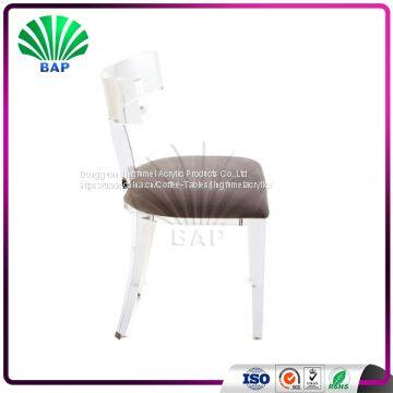Hot Selling Acrylic Dining Chair Lucite Clear Chair Soft Cushion Dining Chair photo-2
