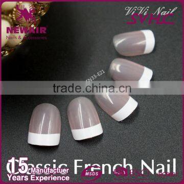 Colorful Press Stick on Artificial French Nails With Glue photo-6